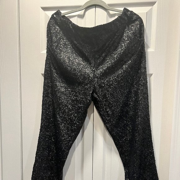 Free people sequin pants jogger style black - Picture 1 of 6